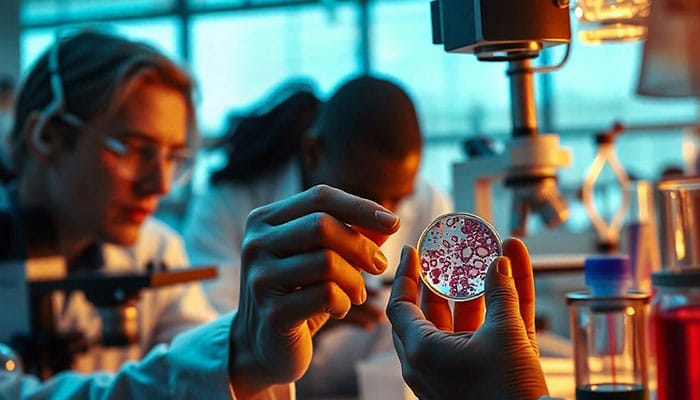 Imagen que muestra el proceso de una biopsia cerebral realizada para analizar tejido en busca de anomalías o tumores.