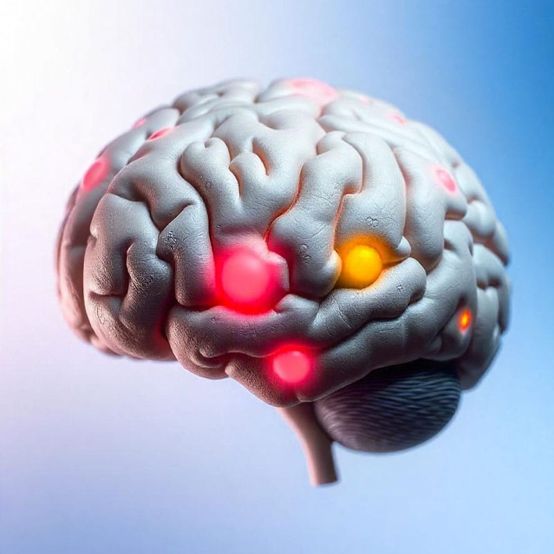Imagen médica mostrando un tumor cerebral detectado a través de una resonancia magnética.